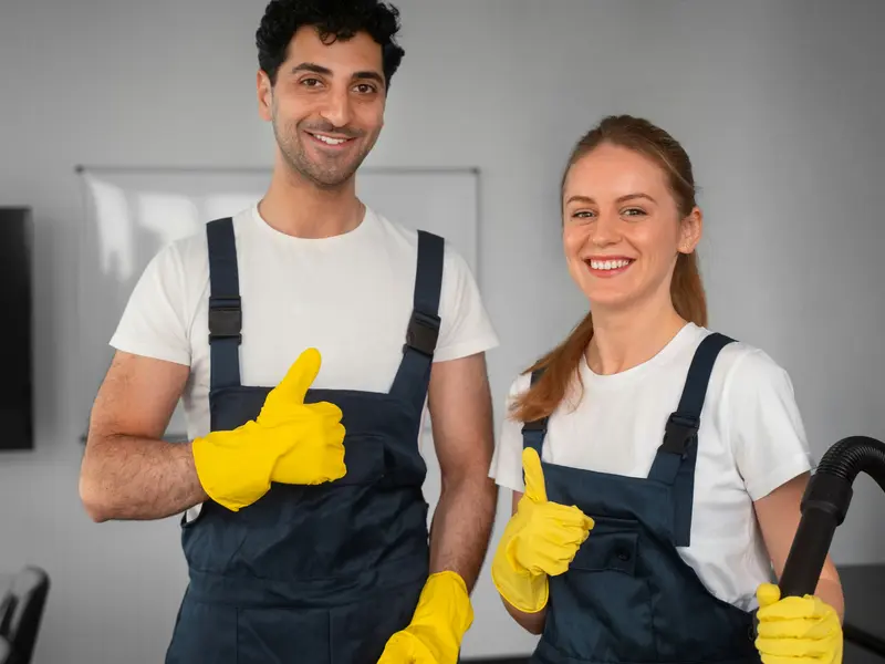 Professioneel schoonmaker kantoren